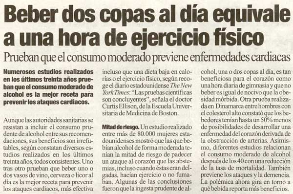 Beber, que sano